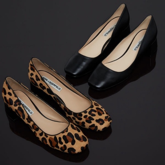 ⚡️KARL LAGERFELD ‘Charee’ Low Block Heel Black Paris Chanel French Classic - Picture 16 of 16